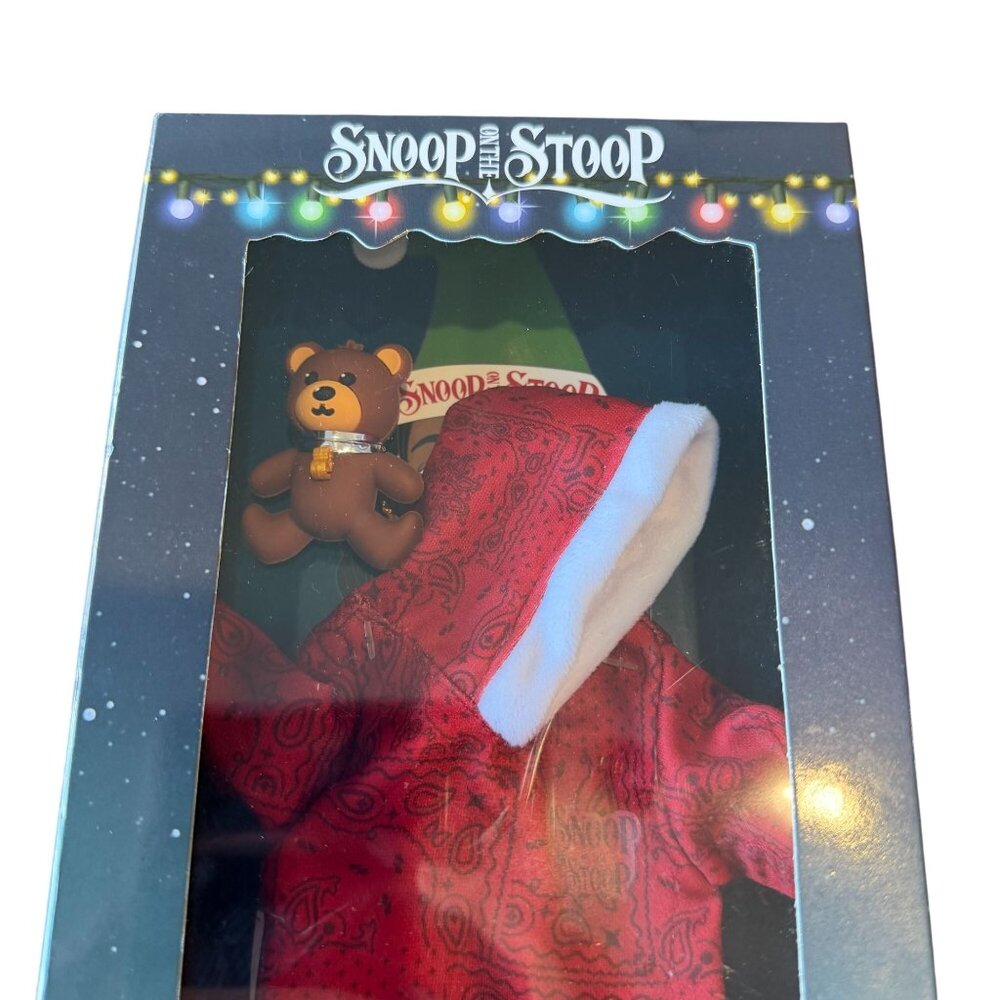 Snoop On The Stoop Expansion Pack Red Hoodie & Teddy Bear Outfit Christmas Doll - Picture 2 of 4